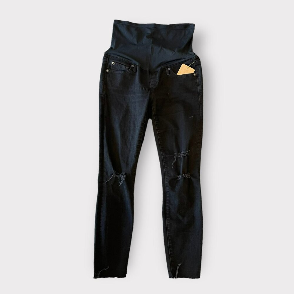 Distressed Black True Skinny Jeans- XS